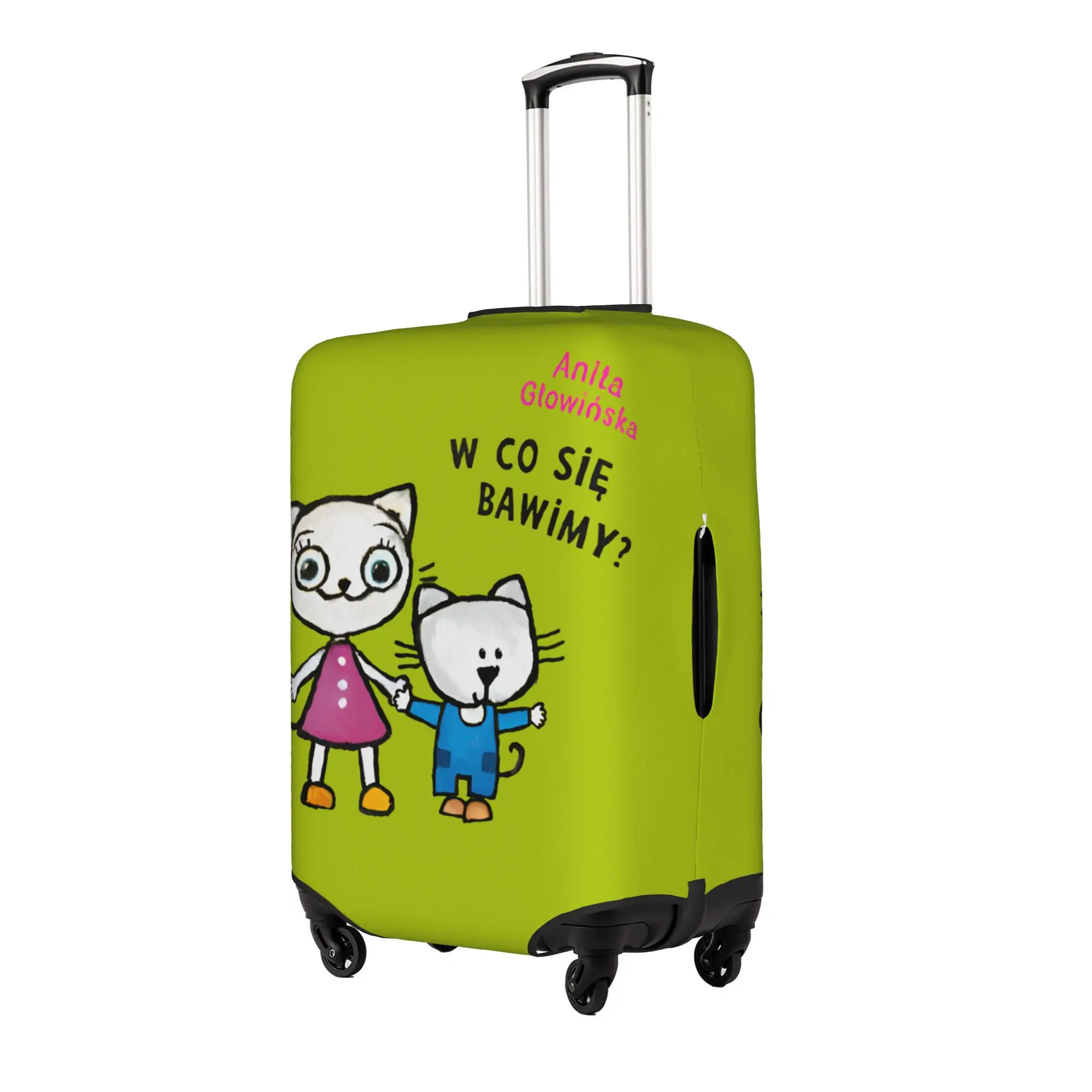 Custom Kicias Kocias Luggage Cover Cute Poland Cartoon Pattern Suitcase Protector Covers Suit For 18-32 inch
