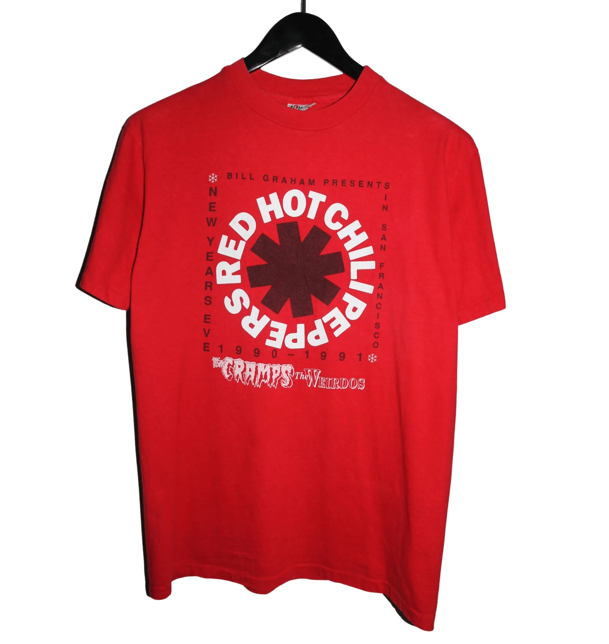 Red Hot Chili Peppers 1990 RHCP Rockband Grafik-T-Shirt aus Baumwolle, für Herren und Damen, Streetwear-T-Shirt. – Detail 8