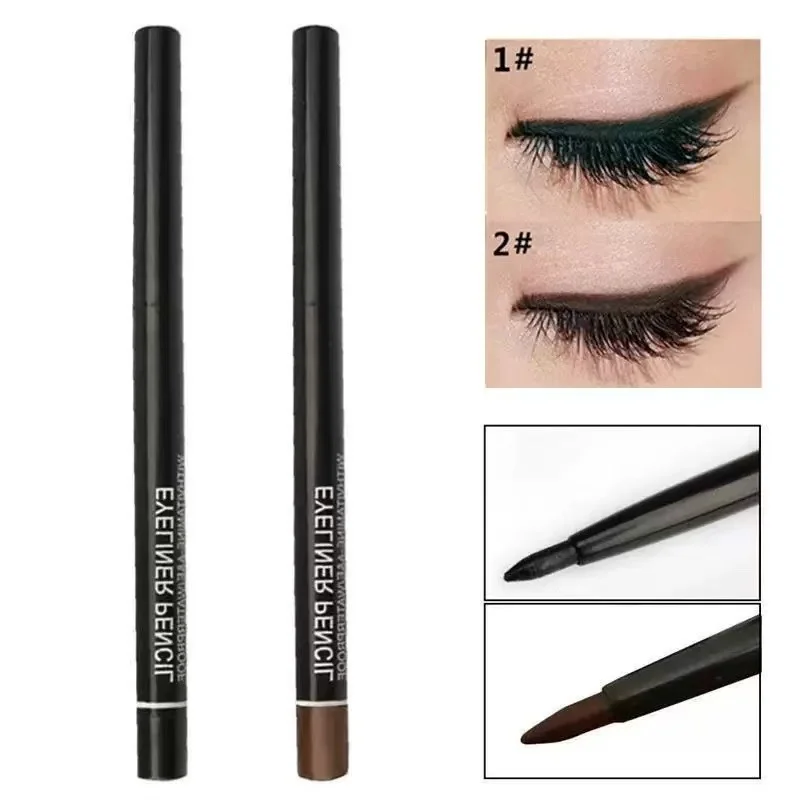 NUOVO 8g Matita eyeliner impermeabile Penna nera/marrone Eyeliner ad alto pigmento duraturo Occhi lucidi Trucco Strumento di trucco