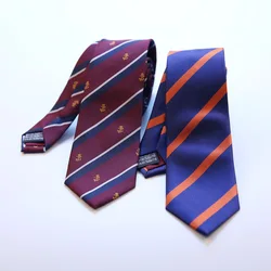 Linbaiway 7cm Polyester Ties for MenS Suit Formal  Dress Striped Gravata Collar Slim Tie Wedding Party Necktie Custom LOGO