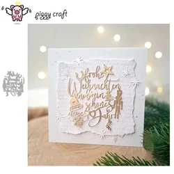 Piggy Craft metal cutting dies cut die mold New Christmas letter Scrapbook paper craft knife mold blade punch stencils dies