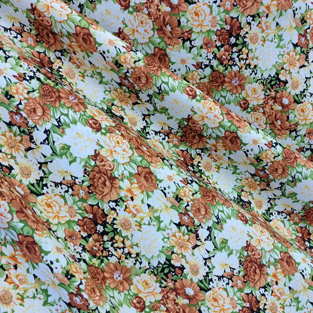 100% Cotton Poplin Pastoral Floral 40S Tissun Liberty Fabric For Kids Baby Sewing Cloth Dresses Skirt DIY Handmade Patchwork