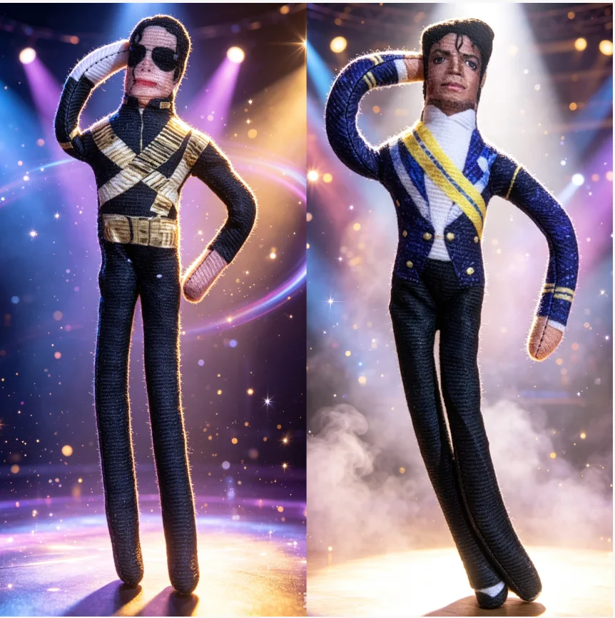Michael Jackson Bewegliche Gelenk-Plüschpuppe Anime Cosplay Requisite Actionfigur Heim-Raumdekoration Sammlerstück Geschenk für Fans
