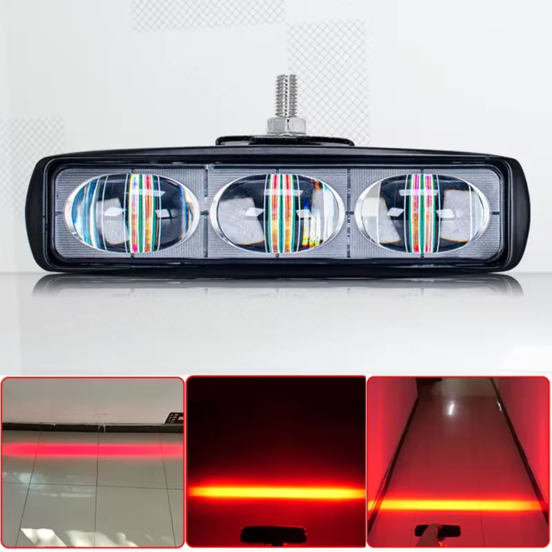 

12V-80V Forklift Warning Work Light High Brightbess Red Line Straight beam Forktruck Danger Zone Forklift Safety Spot Light