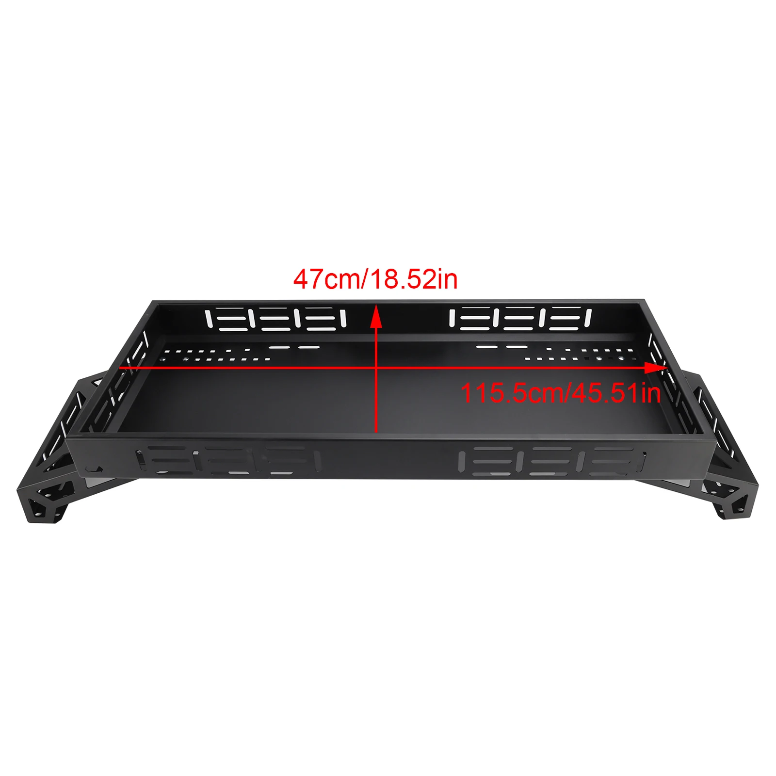 Universal Utv Raised Metal Full-Bed Rack Steel for Polaris Ranger 900 Xp General