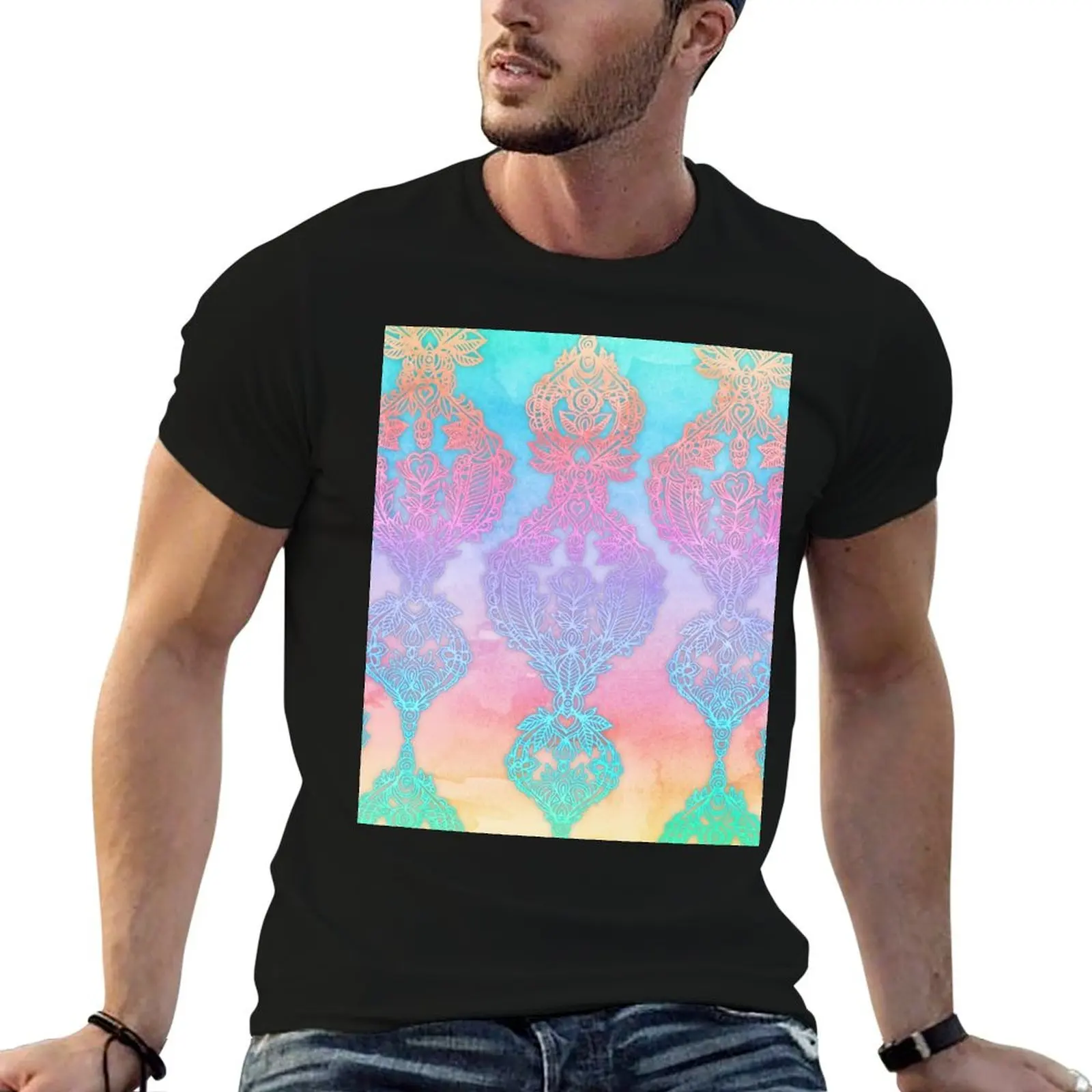 The Ups and Downs of Rainbow Doodles T-Shirt Dry Fit Athletic Short Sleeve Shirt