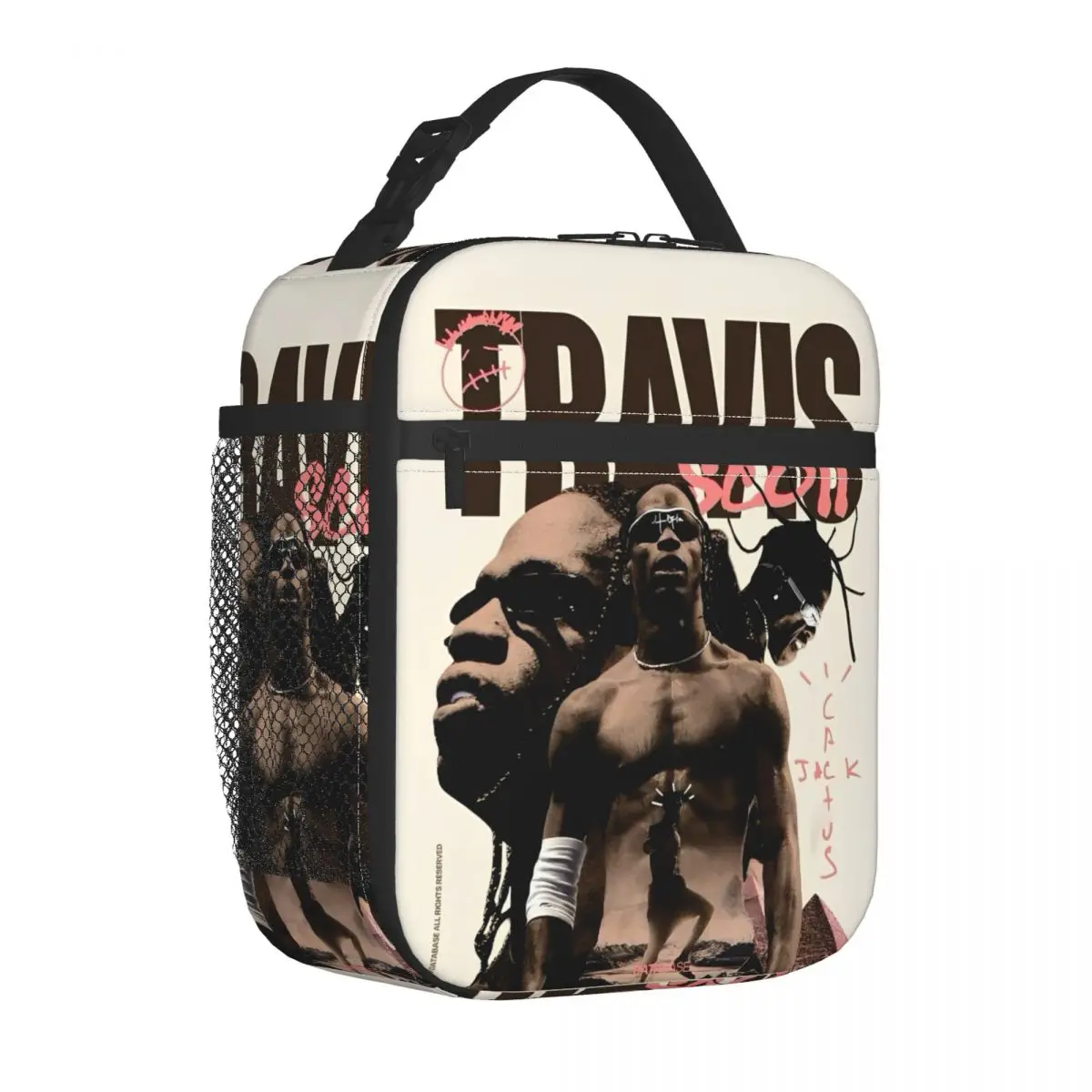 Cactus Jack Insulated Lunch Bag Cooler Bag  Meal Container Hip Hop Leakproof Lunch Box Tote Food Bag School Picnic