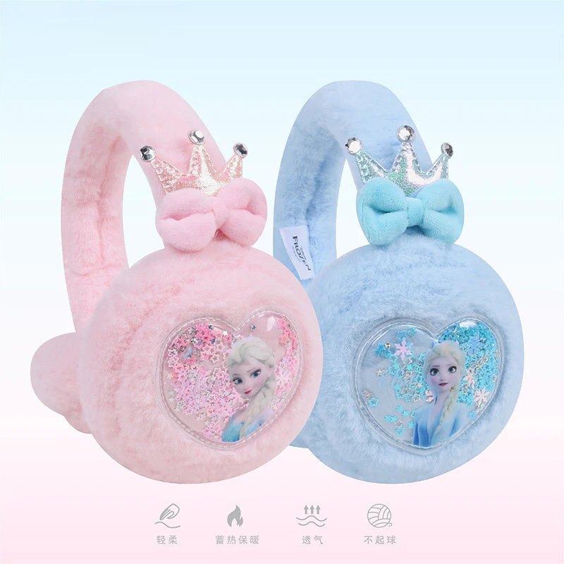 

For Elsa Ear Muffs Warm, Windproof, Cold-Resistant Ear Covers Winter Children's Ear Protectors Christmas Gift