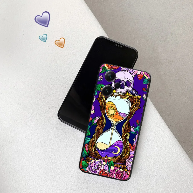 Silicone Soft Phone Case for Redmi Note 13 Pro 4G 5G 12 12c 13c Xiaomi 12t 12x 13Lite Abstract Hourglass Phoenix Mushroom Cover