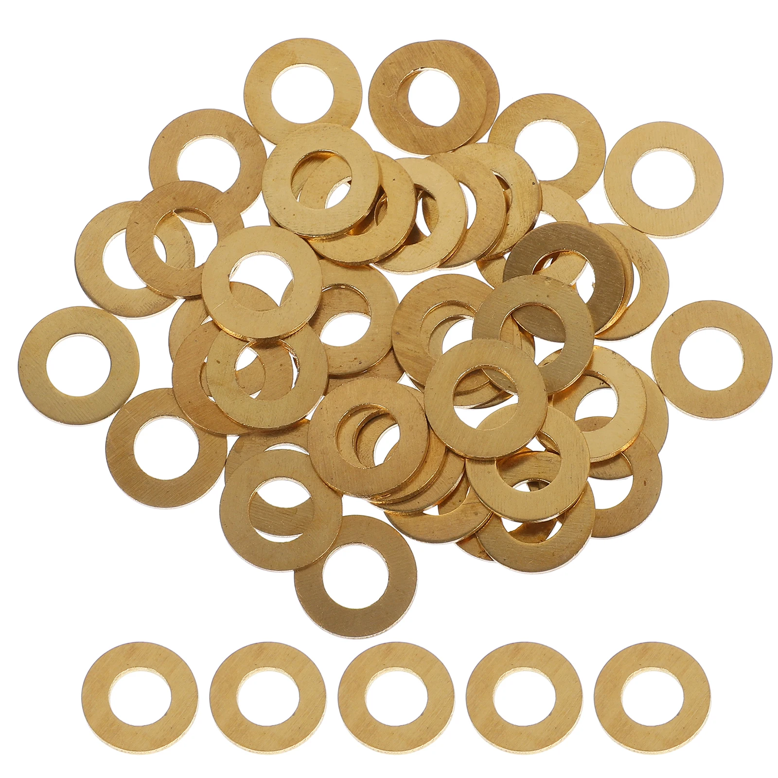 

50Pcs Brass Flat Washers Heavy Duty Copper Sealing Washers for Industrial Automotive Hardware Mounting Solutions