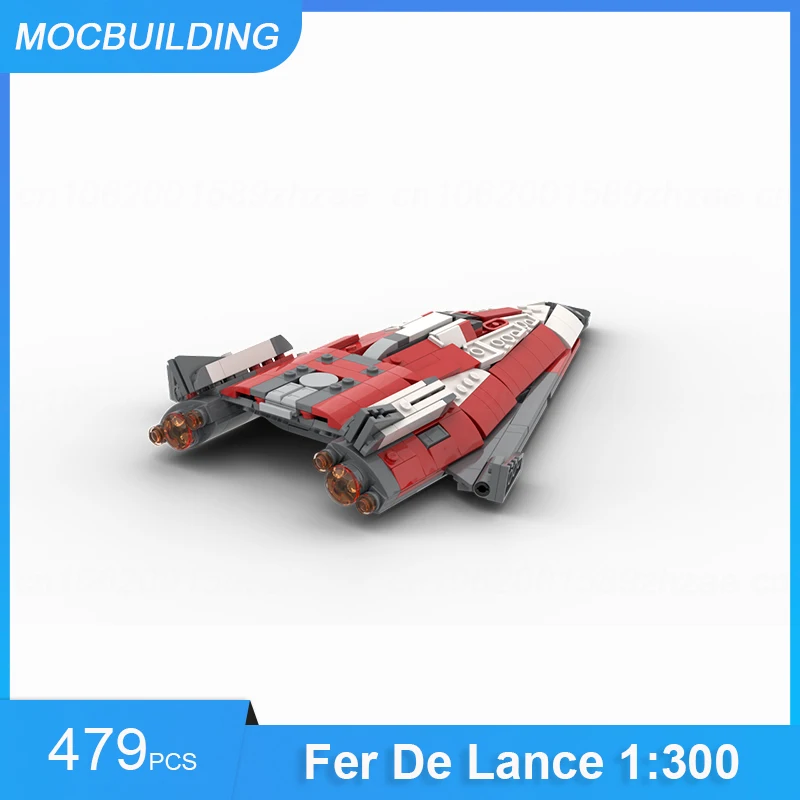 MOC Building Blocks Fer De Lance 1:300 Scale Model DIY Assemble Bricks Space Educational Creative Display Xmas Toys Gifts 479PCS