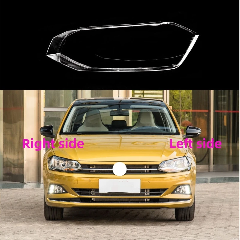 

Для Volkswagen VW Polo 2018 2019 2020 корпус фары абажур прозрачная крышка фара стеклянная крышка фары