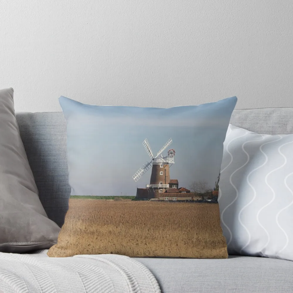 Cley Windmill on the north Norfolk coast Throw Pillow Christmas Pillows Christmas Pillow Covers sleeping pillows pillow