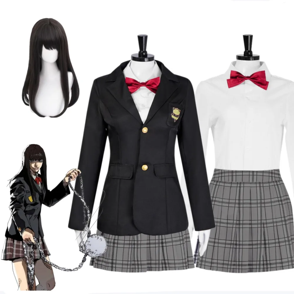 

Kill Bill Gogo Yubari Cosplay Costume School Uniform Blazer Suit Full Set Women Halloween Comic Con Stage Performance Outfit
