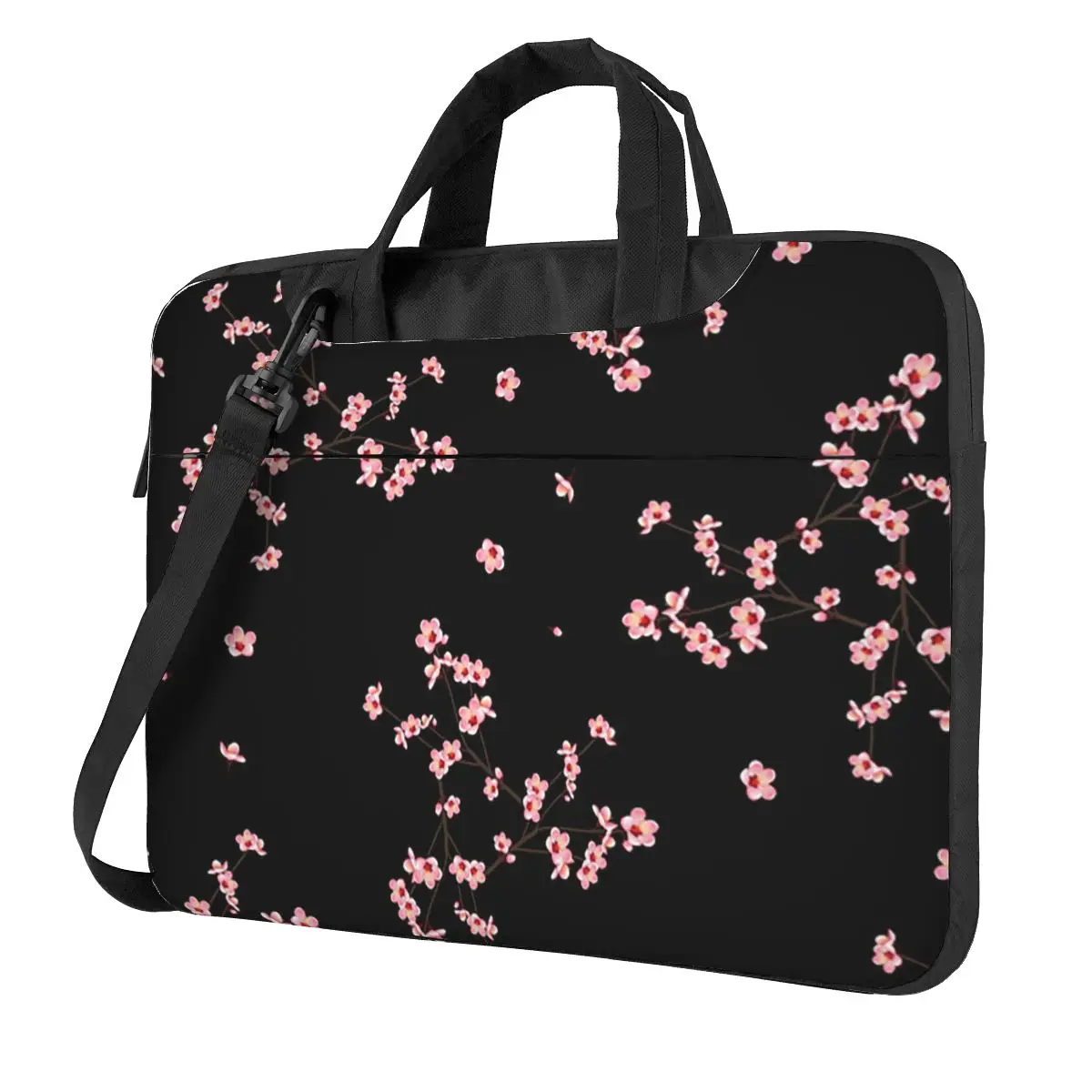 Japanese Sakura Cherry Blossoms Crossbody Laptop Bag Case Computer Bag 13 14 15.6 Inch Notebook Pouch for Macbook Pro Lenovo