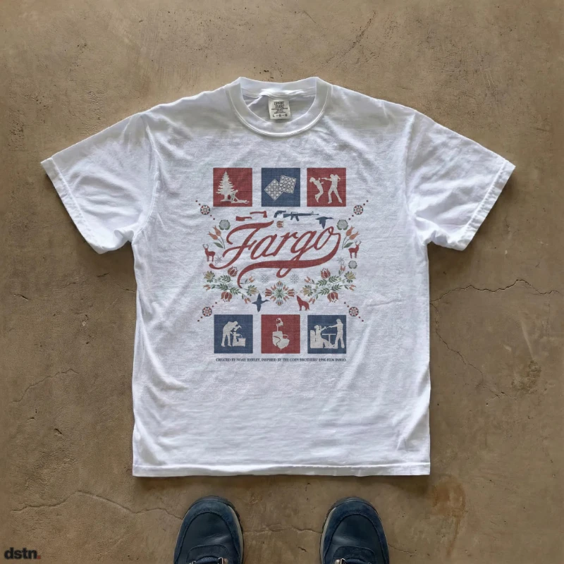 Fargo TV Series T-shirt TV Show Logo Tee Graphic Short Sleeve Men's T-shirts for Summer Unisex All-Season