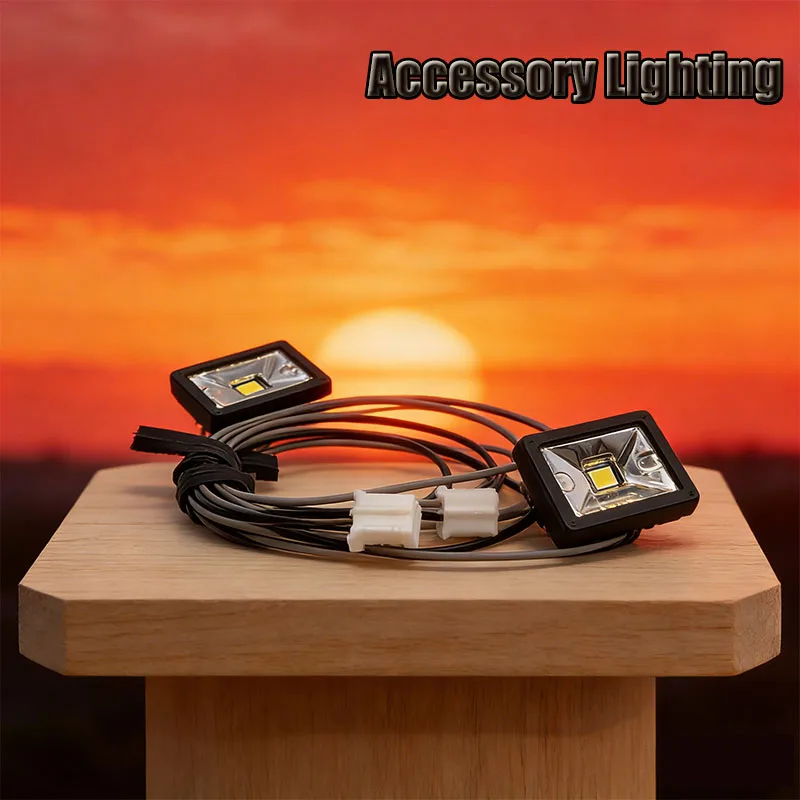 Plastic Equipment Rack Square Light Spotlight For 1/14 Tamiya RC LesuRemote Control Toy Parts