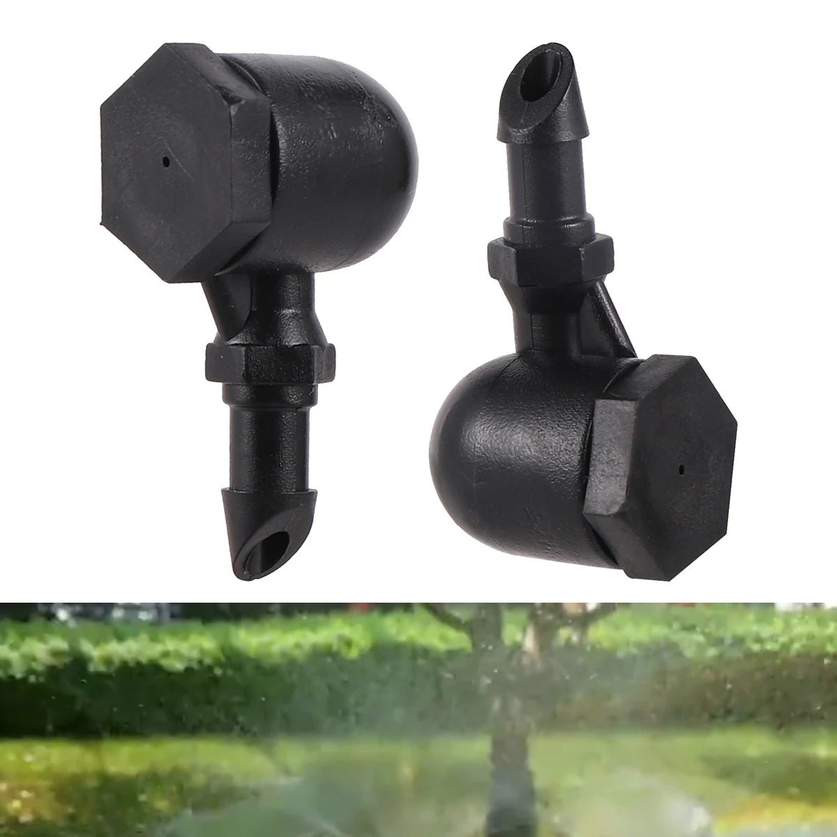 

4/7mm Hose Single-Barb Atomization Nozzle Orifice 0.46mm Misting Sprayer Head Garden Greenhouse Irrigation Cooling 10/20/100Pcs