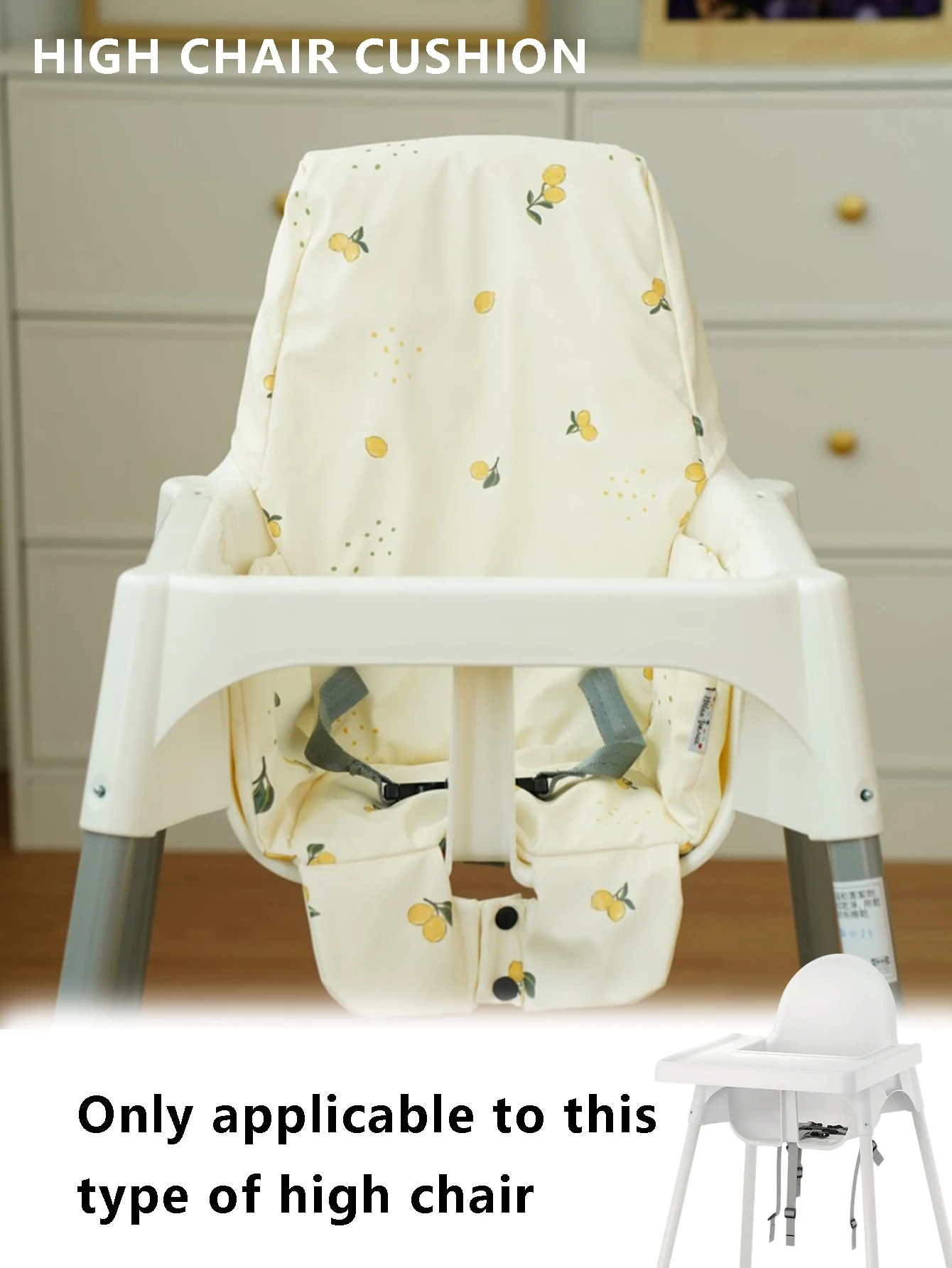 Baby High Chair Cushion Cover Easy to Clean Babies Highchair Cover for Dining  Seat Covers Cushion for Highchairs