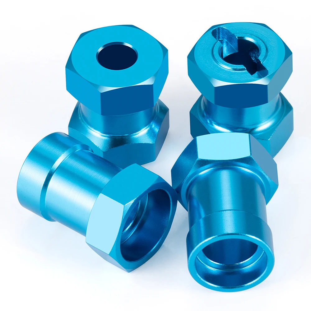 Lot De 4 Adaptateurs Hexagonaux Aluminium 12 Mm – Extension 20 Mm Pour Axial AXP8 Gilamon Trail Buggy – Violet – Léger Et Durable