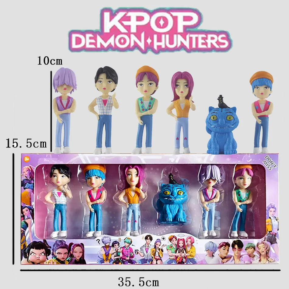 جديد أنيمي Kpop شيطان الصيادين هنتركس ساجا بويز رومي ميرا زوي ديربي النمر عمل نموذج لجسم دمية لعبة ديكور هدية #1