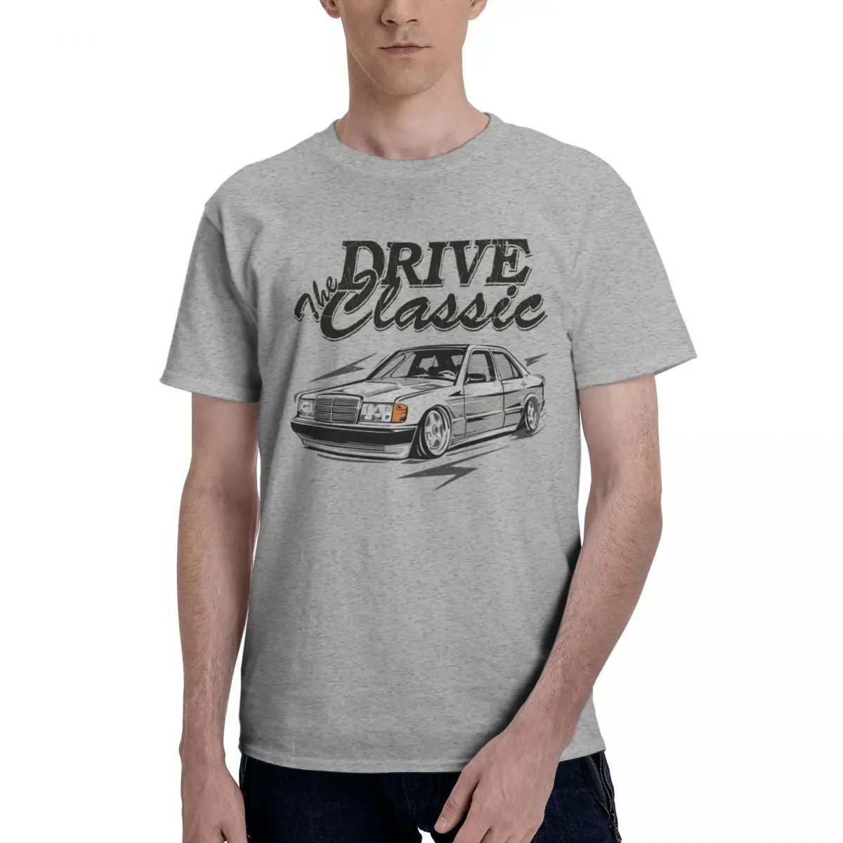 Awesome W201 Drive The Classic Car T Shirts Men Women Crew Neck Cotton 190E Vintage Cars Short Sleeve T shirt Large Size Tshirt