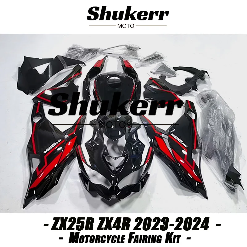

High Quality Black Red Abs Plastics Injection Mold Motorcycle Fairing Kit Fit for Kawasaki Ninja Zx25R Zx4R Zx4Rr 2021 - 2024
