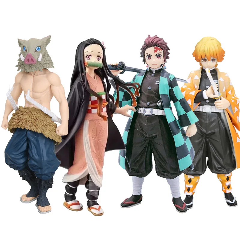 

16cm Anime demon slayer figure toy Kimetsu no Yaiba Kamado Tanjirou Nezuko Agatsuma Zenitsu Hashibira Inosuke figure toys