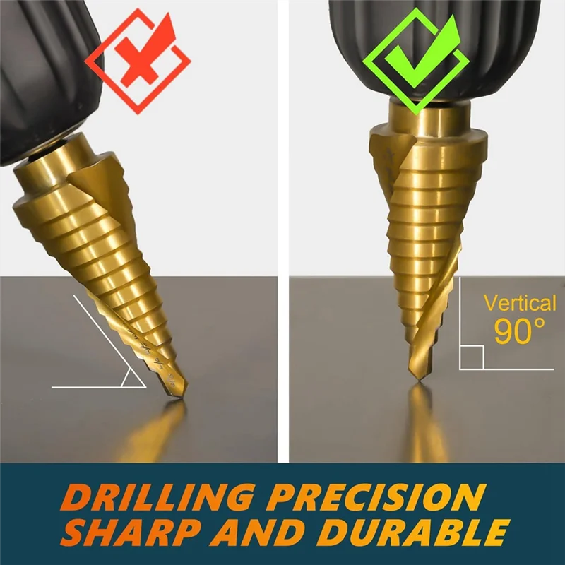 3PCS Hexagonal Handle Step Drill Big Export Pagoda Drill Double Bubble Step Drill Reamer Step Drill