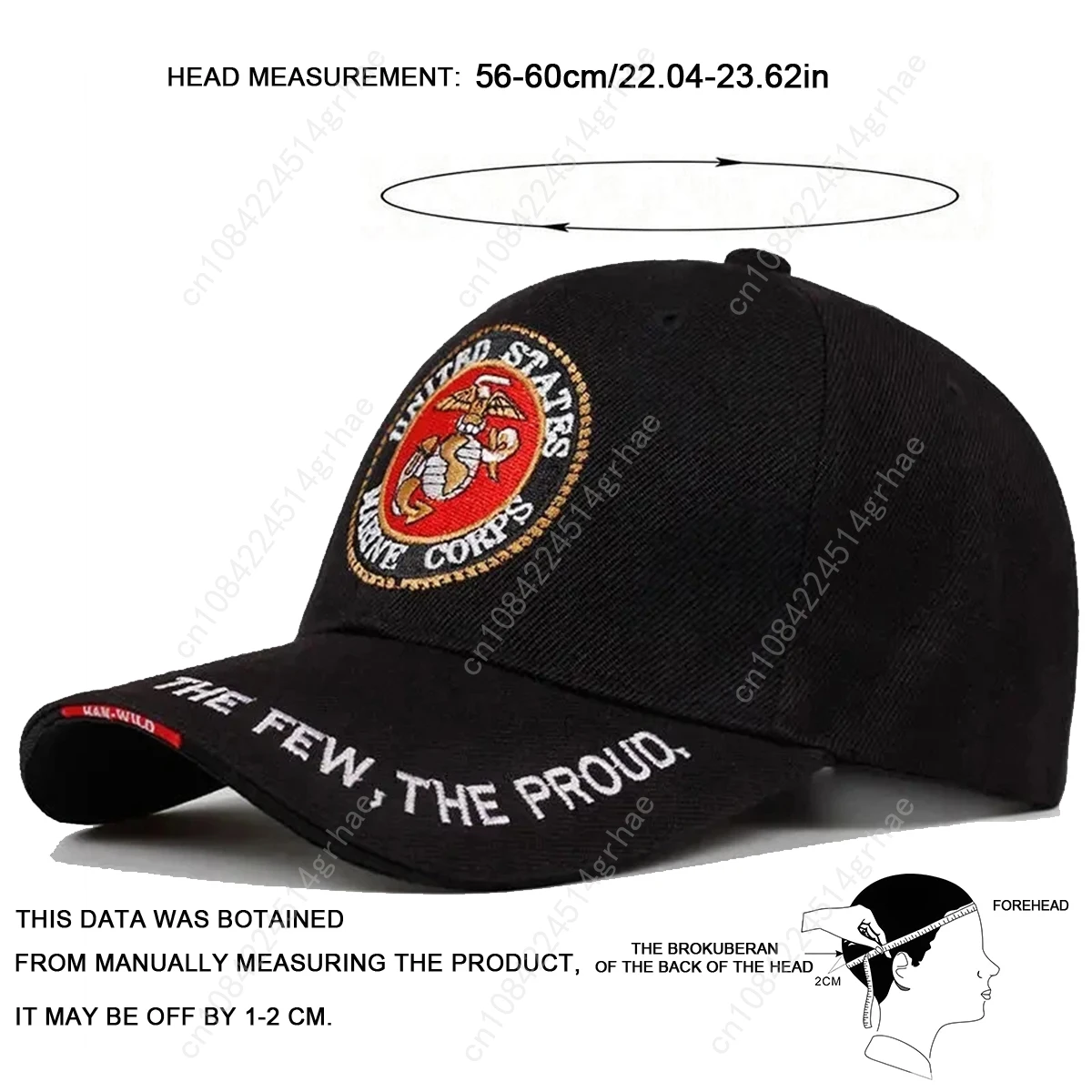 للجنسين الولايات المتحدة قوات مشاة البحرية المطرزة قبعة بيسبول ربيع الخريف في الهواء الطلق قابل للتعديل قبعات عادية قبعة واقية من الشمس #6