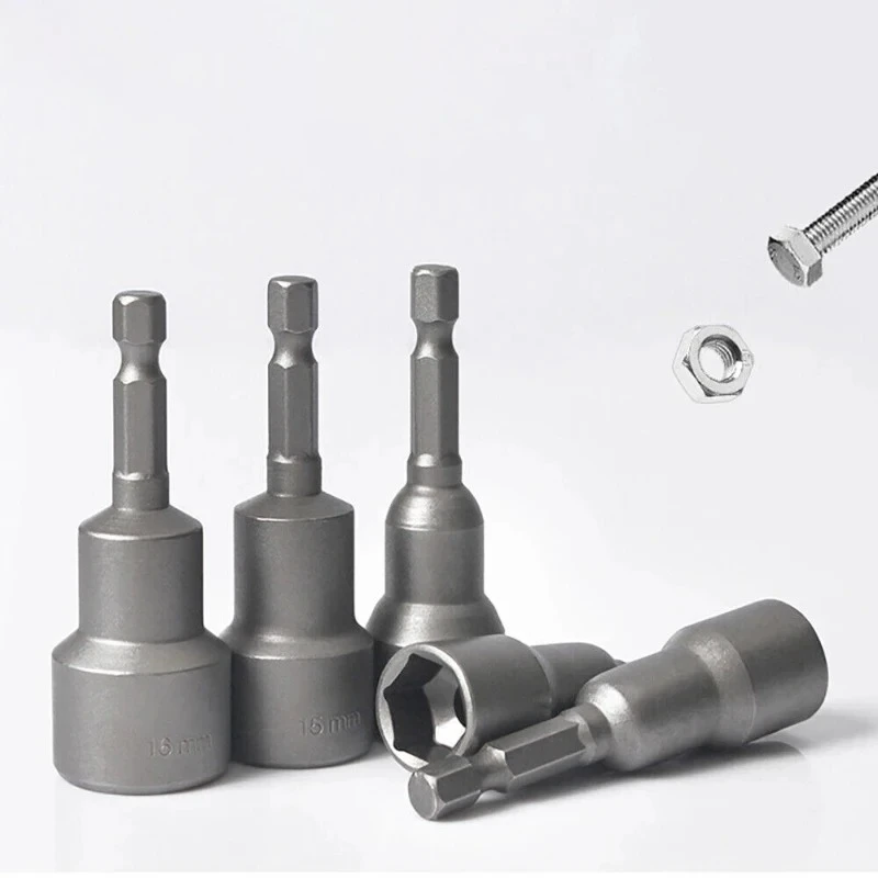 

6mm 7mm 8mm 9mm 10mm 11mm 12mm 13mm 14mm 15mm 16mm 17mm 18mm19mm Magnetic Nut Driver Bit Impact Socket Magnetic Nut Screwdriver