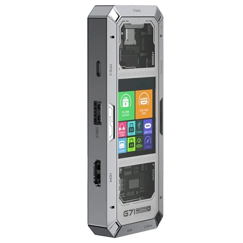 

AT82-Док-станция Type-C к HDM2.0 USB3.0 HUB Адаптер PD100W Обновленная док-станция 4K60 Гц