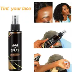 Lace Tint Spray for Lace Wigs and Dark Brown Middle Brown Light Brown Lace Tint Spray For Closures Wigs And Closure Front 100ml