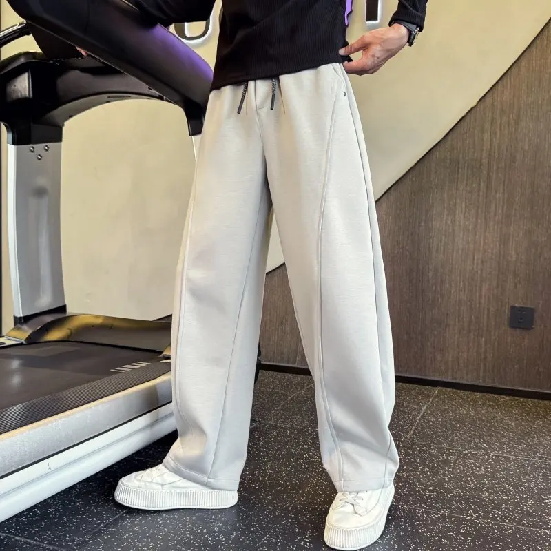 

Casual Wide Leg Pants Men's Faion Trend Color Loose Straight Leg Trousers Sports Autumn Winter New Sle Knife P...