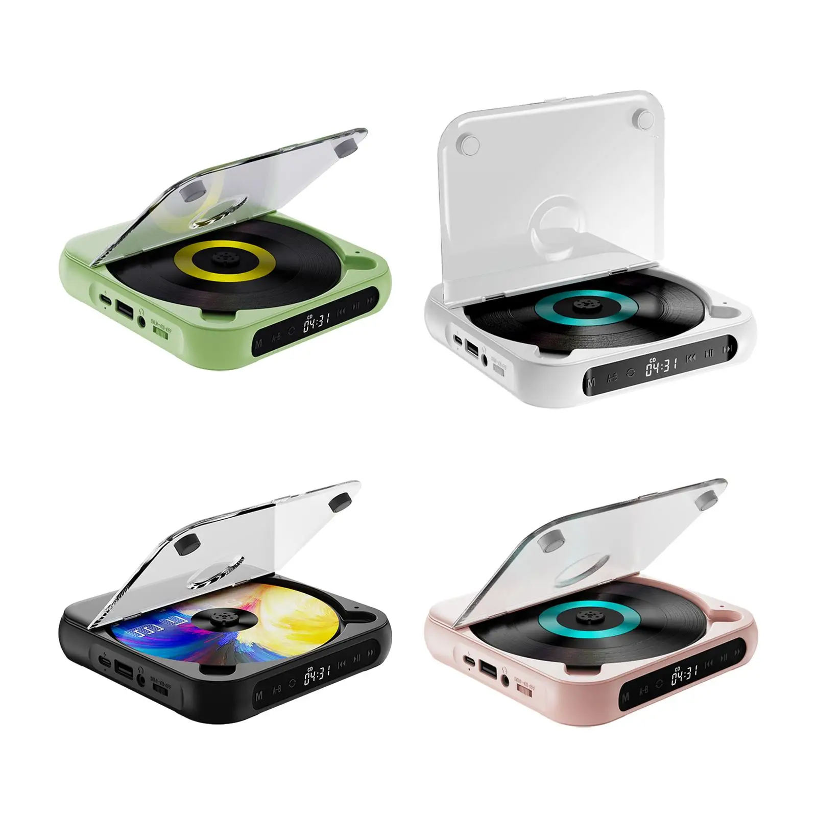 Home CD Player Rechargeable Desktop CD Player for Parents Friends Children