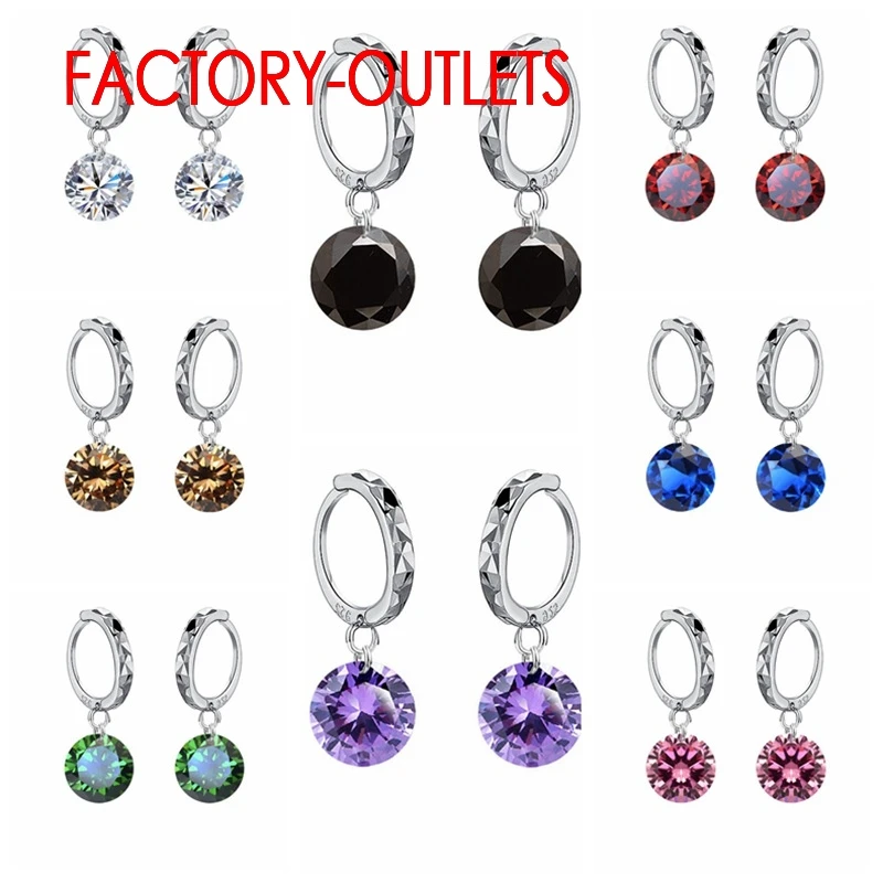 Factory Price Hanging Cubic Zircon Earrings For Women & Young With Green Stone 925 Sterling Silver Earring Amazing Discount