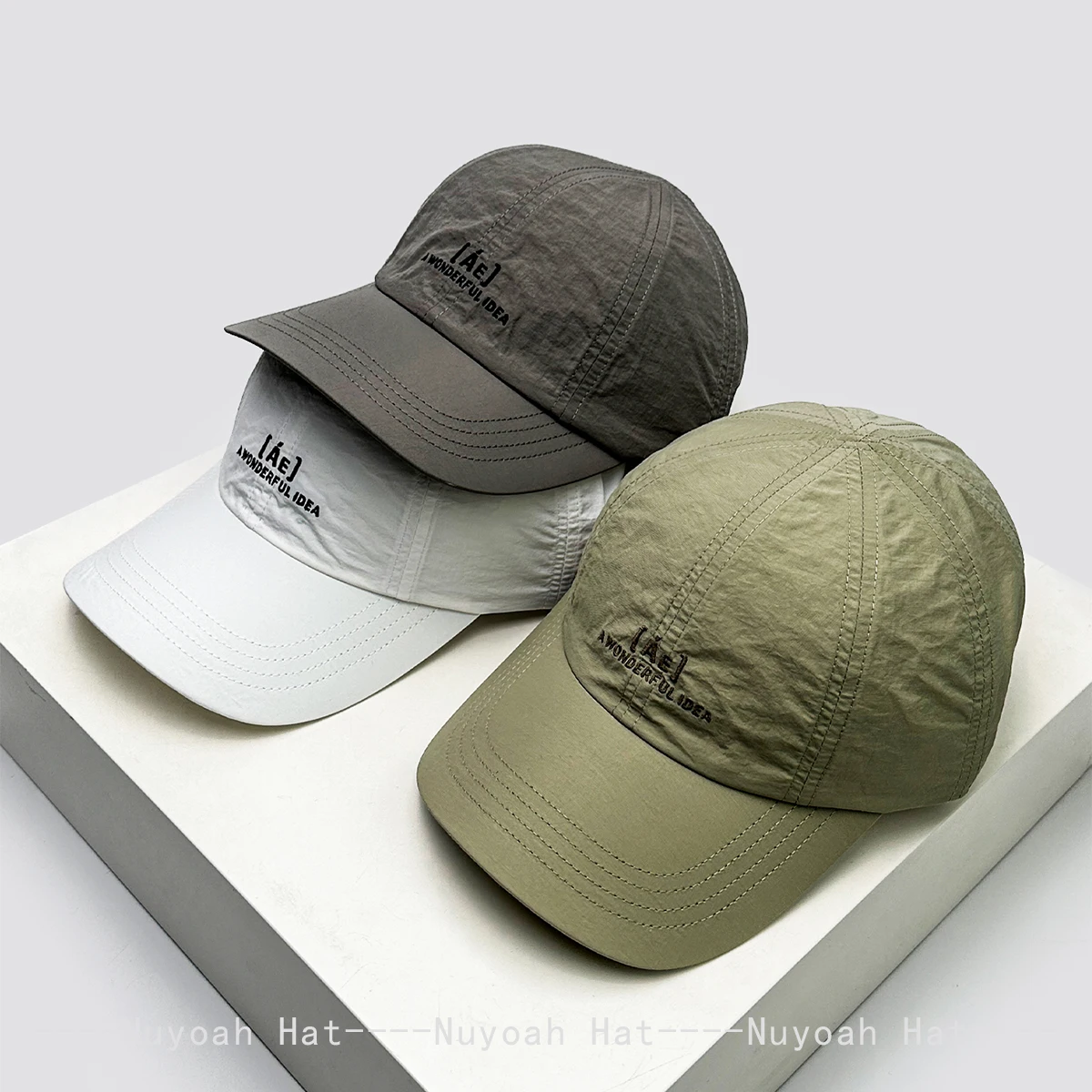 Amerikanische, schlicht bestickte Baseballkappen mit Sonnenschutz, schnelltrocknend, neu, für Herren und Damen, atmungsaktiv, vielseitig, modische Schirmmützen, Ins-Stil