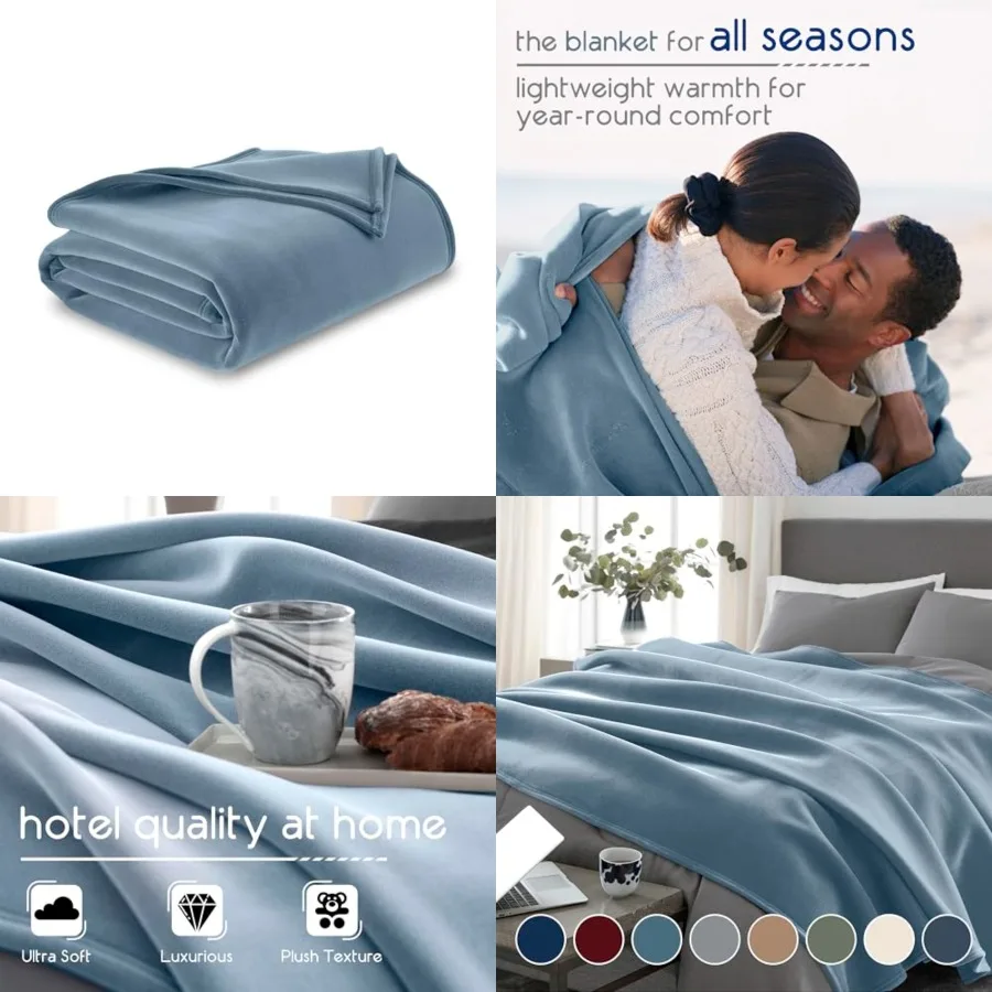 

Original Blanket - Soft Nylon Insulated Blanket for Bed Couch - Lightweight Machine Washable All Season - Pet Friendly Durable