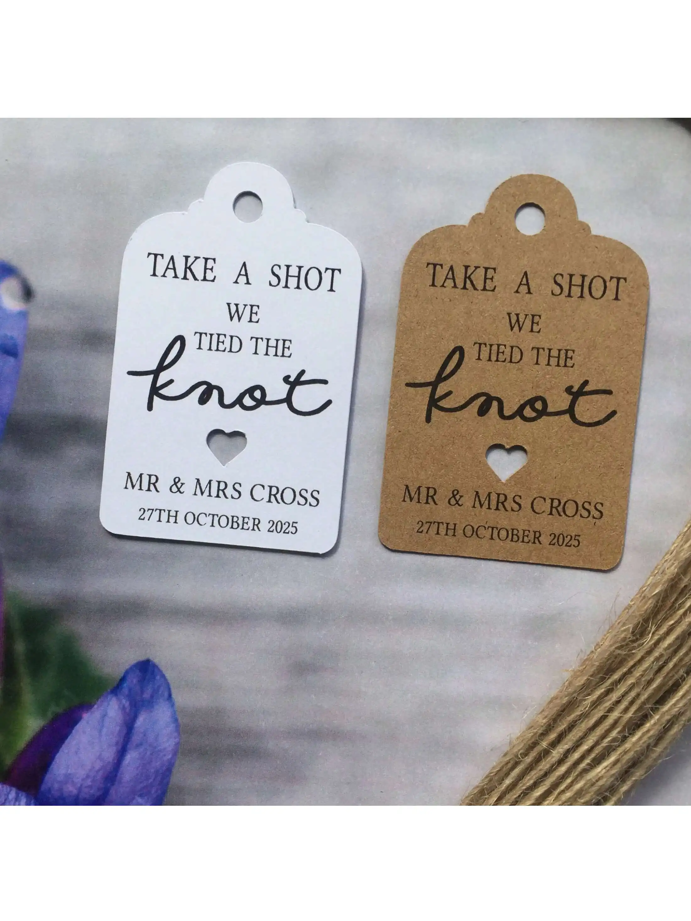 

100pcs Large Hollow Heart Kraft Gift Tags - Christmas/Wedding Custom Calligraphy Tags | Handwritten, Single-Sided Print, No Str