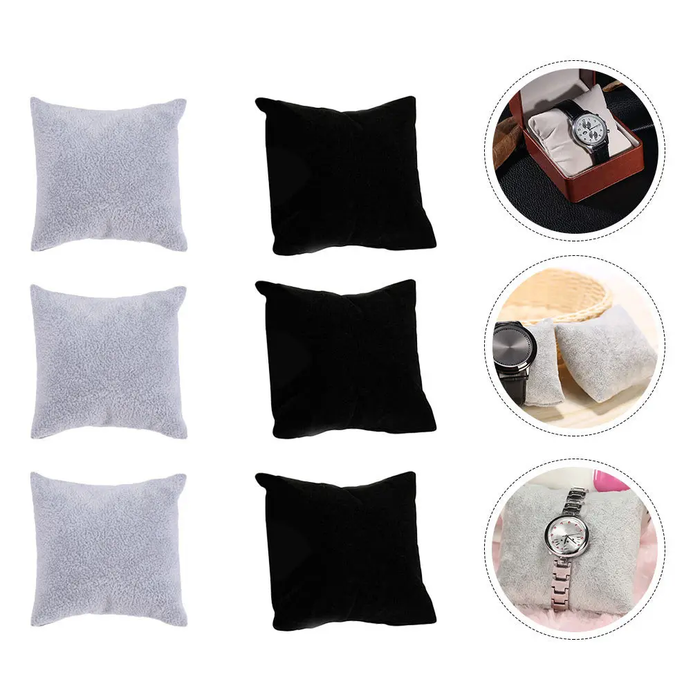

6pcs Jewelry Display Pillow Bangle Cushion For Bracelet Watch Chain Holder Soft Durable Storage Show Retail Store Trade Show