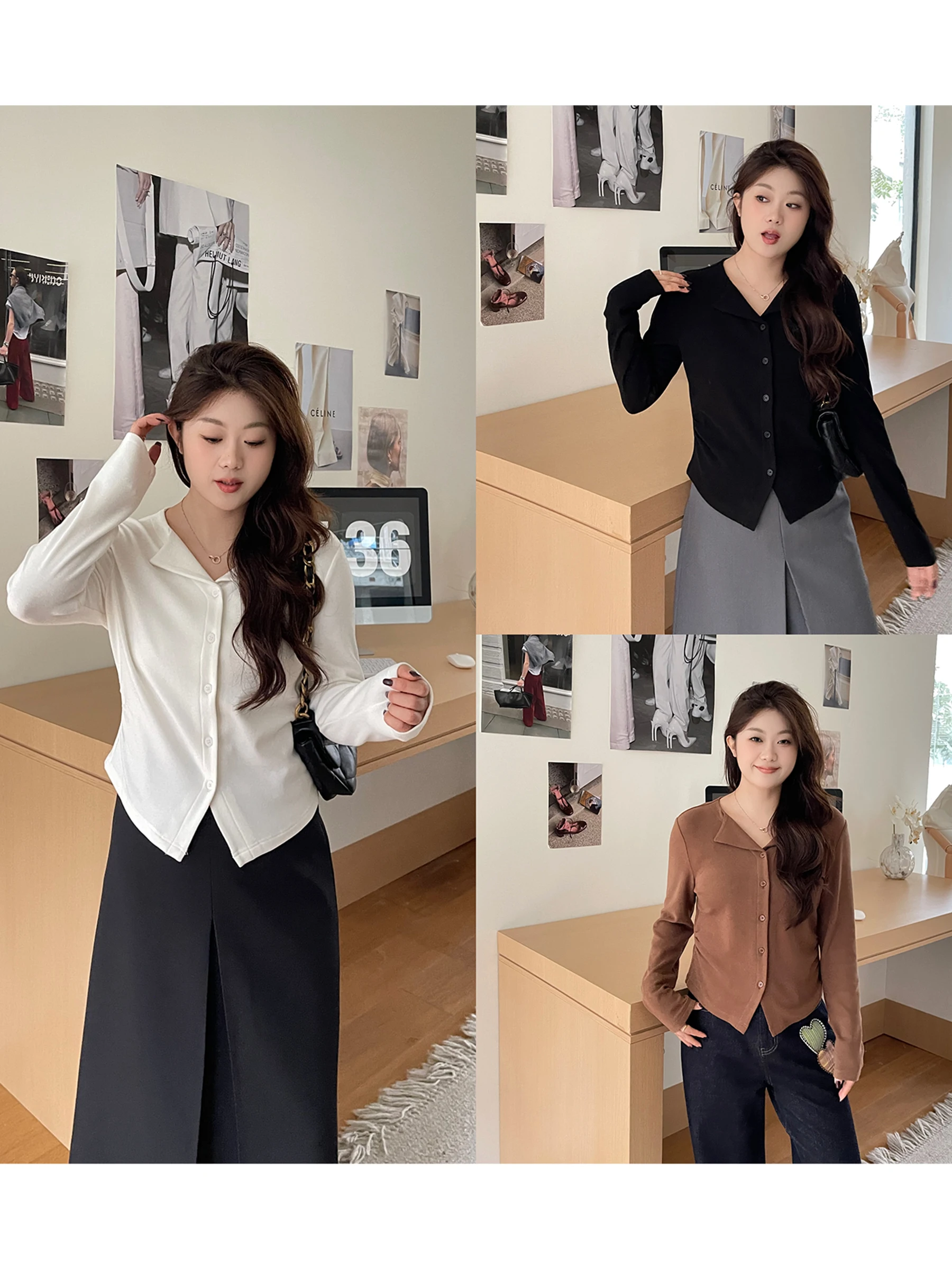 

Белый вязаный свитер с V-образным вырезом, женский, приталенный, повседневный, с длинными рукавами, на пуговицах, больших размеров, с открытыми плечами