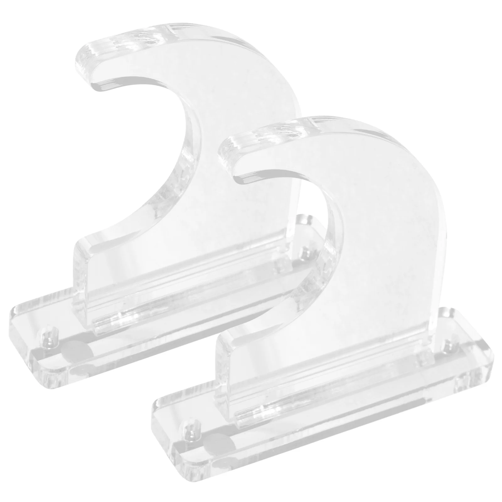 

2pcs Transparent Guitar Skateboard Wall Mount Holder Multifunctional Flute Load Bearing Capacity Home Decor Music