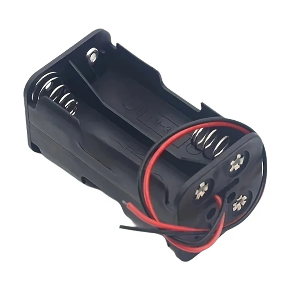 4-slot AA Battery DIY Holder Shell Cover 4 Cell Battery Storage Box Case With Wire Leads for RC Servo Tester for Flysky Receiver