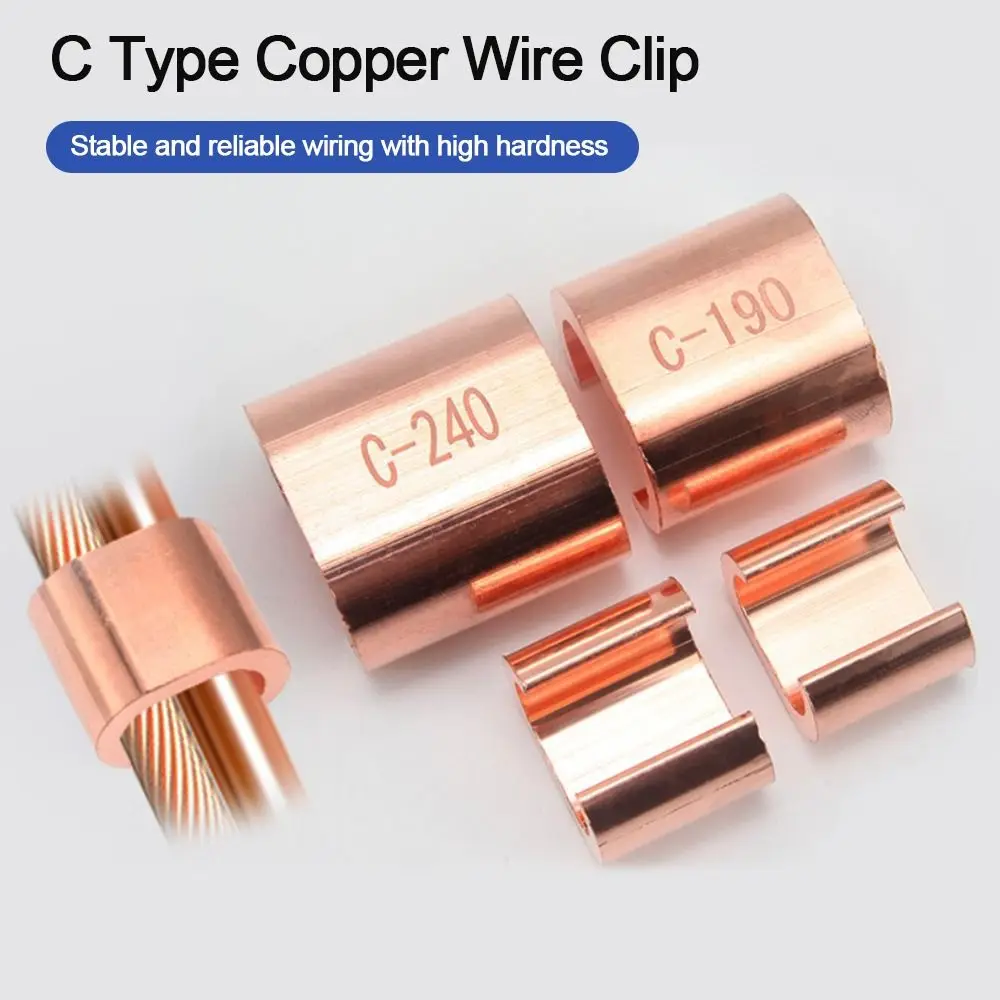 C Type Clip Buckle C Type Copper Wire Clip Copper Copper C-shaped Clamp Wire Connector Cable