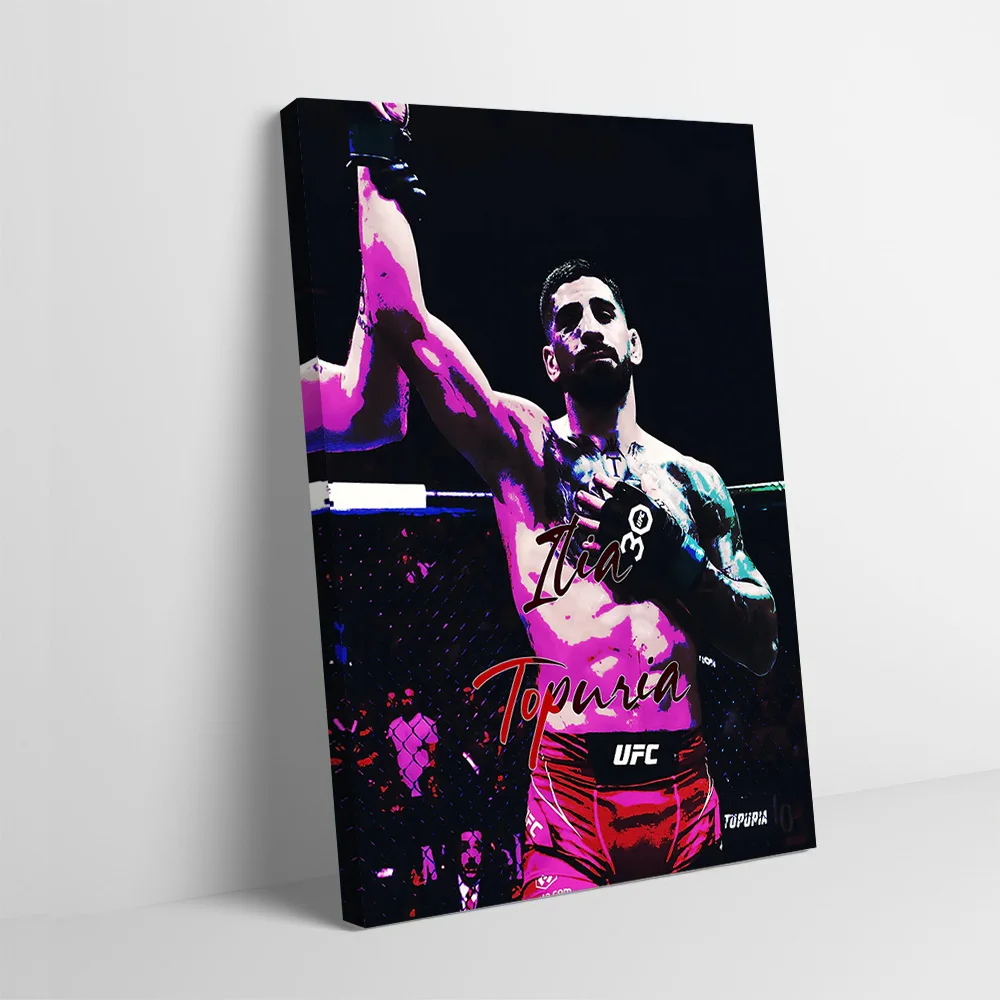 Ilia Topuria Boxer Victory Printing Poster Customizable Pictures Wall Art Canvas Painting for Decorative Paintings Wand Deko