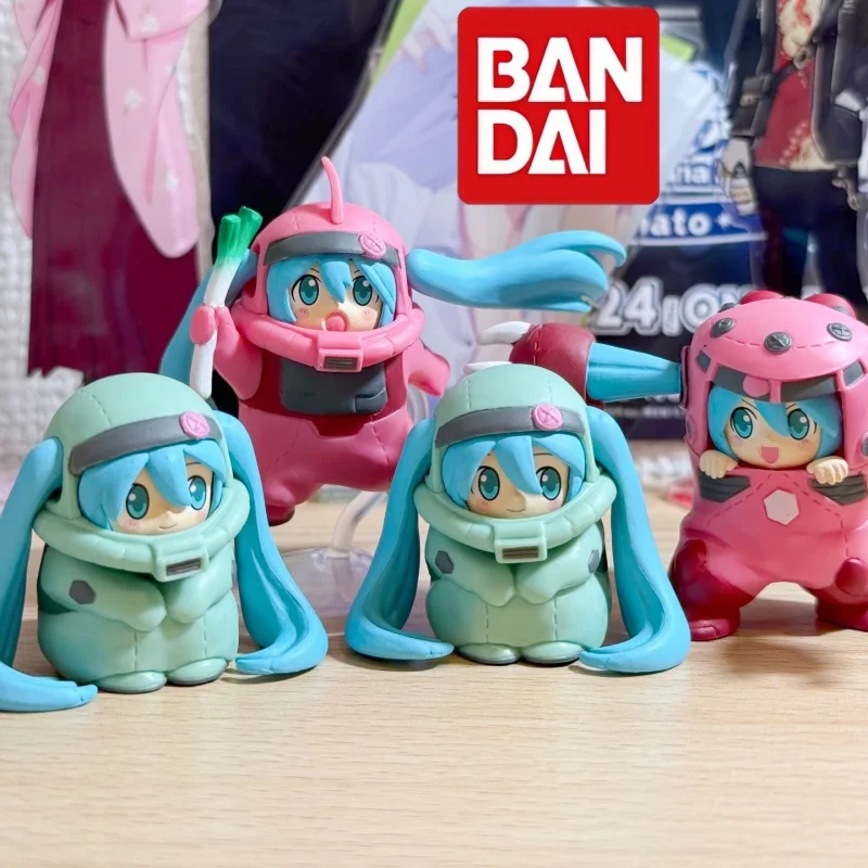 En Stock Original Bandai GUNDAM MIKU Anniversaire Projet spécial. Hatsune Miku MS-06F Zaku Gashapon jouets Kawaii poupée modèle cadeau