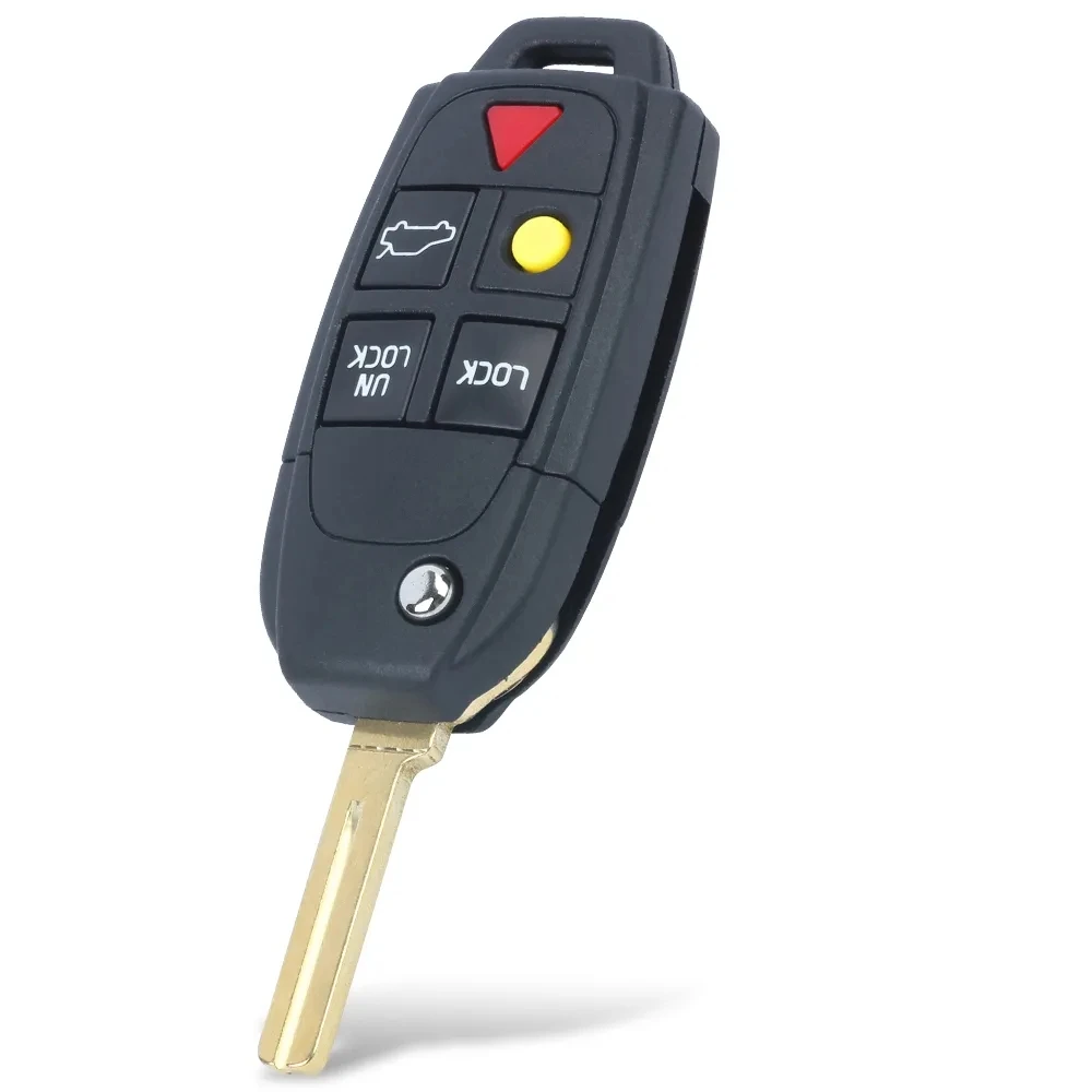 KEYECU 5 Buttons FCC ID: LQNP2T-APU For VOLVO S60 S80 V70 XC70 XC90 2004-2015 Fob P/N: 8688799 Smart 315MHz ID48 Chip Remote Key