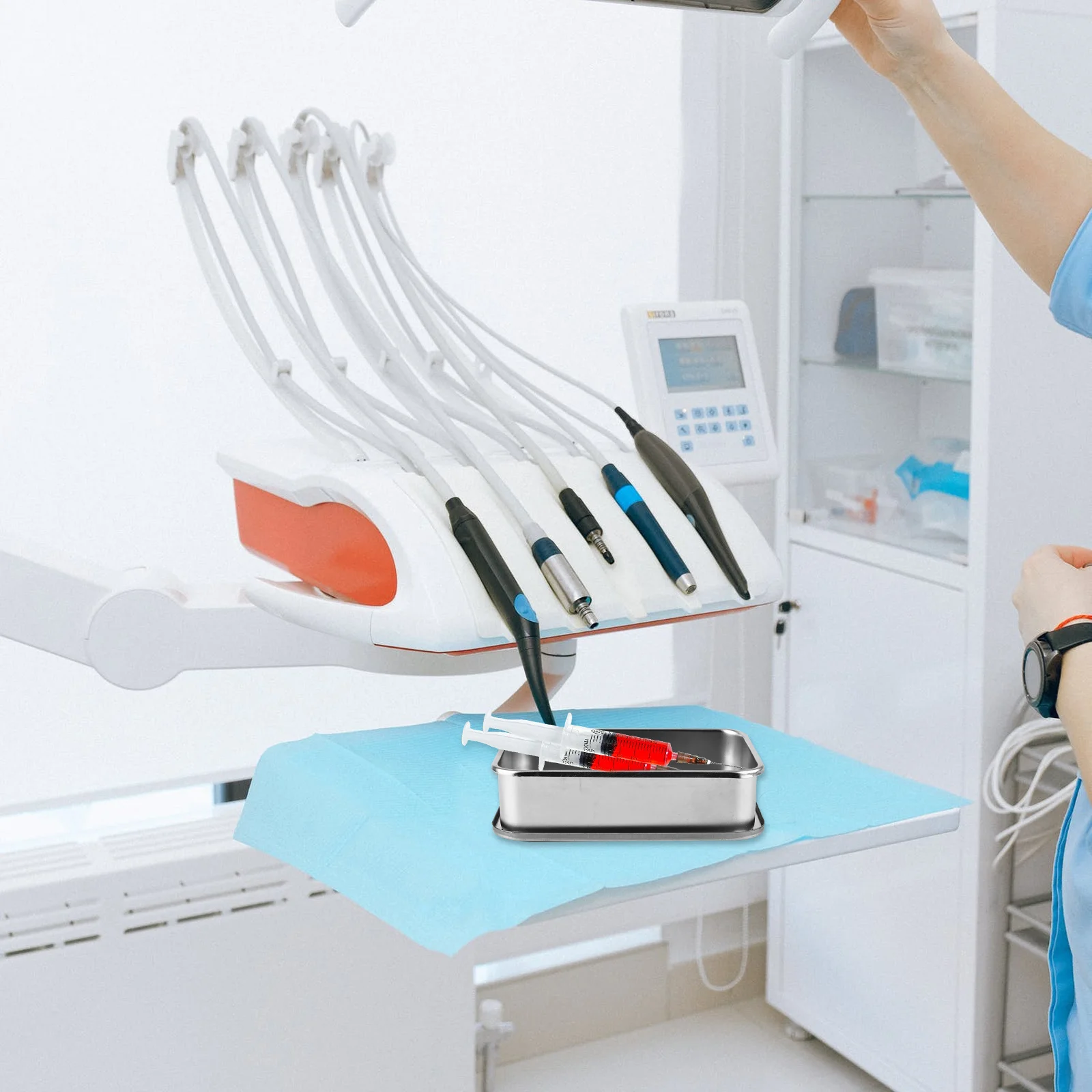 

Instrument Tray Lid Surgical Tray Stainless Steel Reusable High Pressure Container Clinical Inch