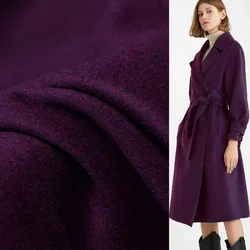 Redraspberry Dark Purple Thicken Double-side Overcoating Fabrics 100%Wool Materials Winter Women Overcoat Sewing Freeshipping