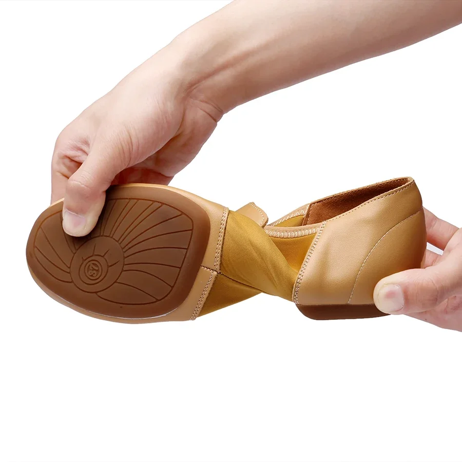 Chaussures de ballet à grande semelle fendue pour femmes et filles, chaussures de ballet élastiques pour enfants et adultes, pantoufles pour la pratique du ballet, adolescents